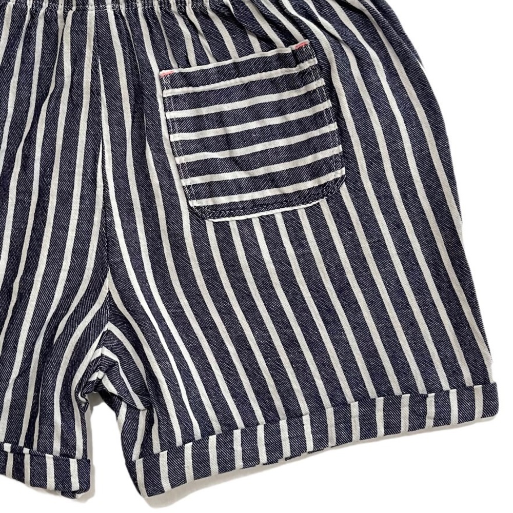 NWOT Girls Blue Sapphire Striped Drawstring Shorts - Picture 10 of 16